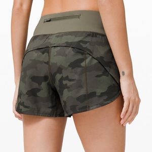 🎁Lululemon 4” Speed Up Shorts-Camo Green🎁